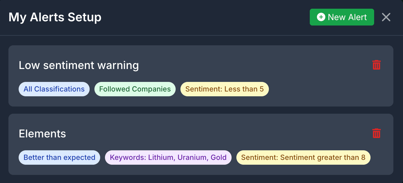 Alert System Setup